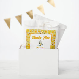 Bolsa De Papel Fiesta de Soltera Golf Flores Amarillas Personaliz