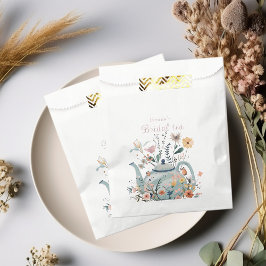 Bolsa De Papel fiesta de té con flores Ducha de novia