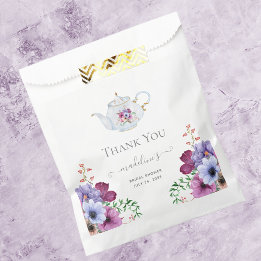 Bolsa De Papel Fiesta de té vintage tetera floral ducha de novia