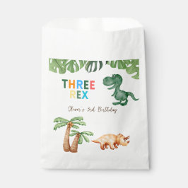 Bolsa De Papel fiesta de tres rex de tres años