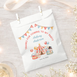 Bolsa De Papel Fiesta del Carnaval de Circo Cuto Primer Cumpleaño