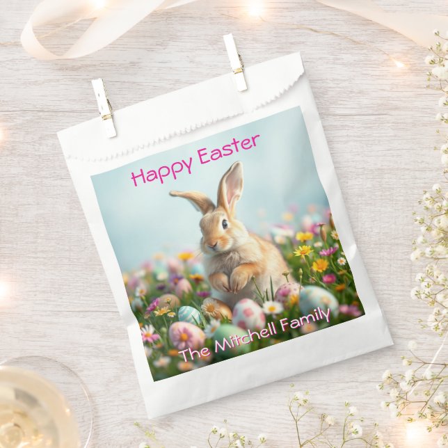Bolsa De Papel Fiesta del conejo de Pascua lindo (Cortado)