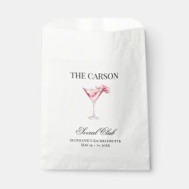 Bolsa De Papel Fiesta del kit de hangover de cócteles rosados del