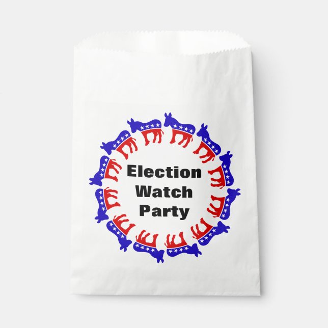 Bolsa De Papel Fiesta del Observador Electoral Demócrata (Anverso)