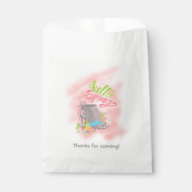 Bolsa De Papel Fiesta del Té de Primavera (Anverso)