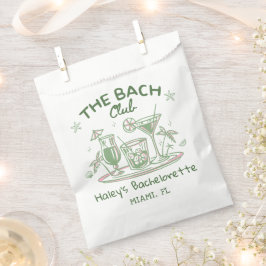 Bolsa De Papel Fiesta Green Whimsical Beach Coctel Bachelorette