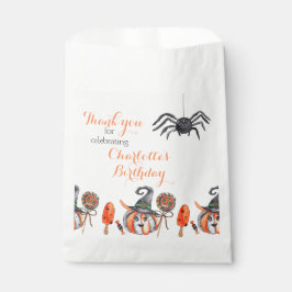 Bolsa De Papel Fiesta Halloween de Araña Cuta y Acuarela de Calab