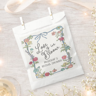 Bolsa De Papel Fiesta Jardín de Verano Brillante Floral Bridal Sh