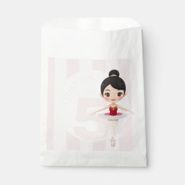 Bolsa De Papel Fiesta Personalizada de Bailarina de Ballet Rosa
