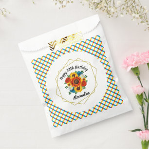 Bolsa De Papel Fiesta Picnic Verano Floral Geométrica