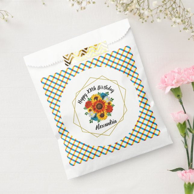 Bolsa De Papel Fiesta Picnic Verano Floral Geométrica (Sellado)