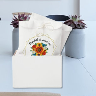 Bolsa De Papel Fiesta Picnic Verano Floral Geométrica
