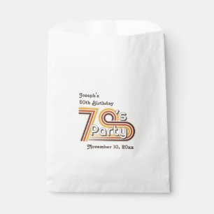 Bolsa De Papel Fiesta rayado retro de los años 70