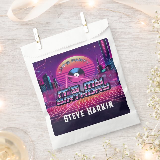 Bolsa De Papel Fiesta Rockin Vaporwave (Cortado)