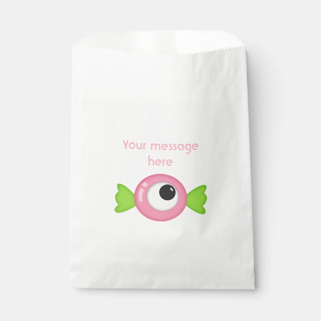 Bolsa De Papel Fiesta temática de Niña Monstruo (Anverso)