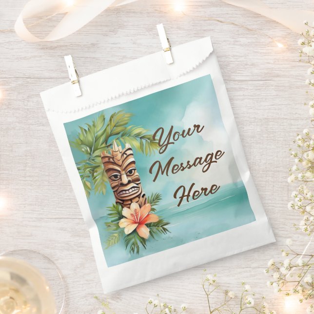 Bolsa De Papel Fiesta Tropical de Tiki (Cortado)