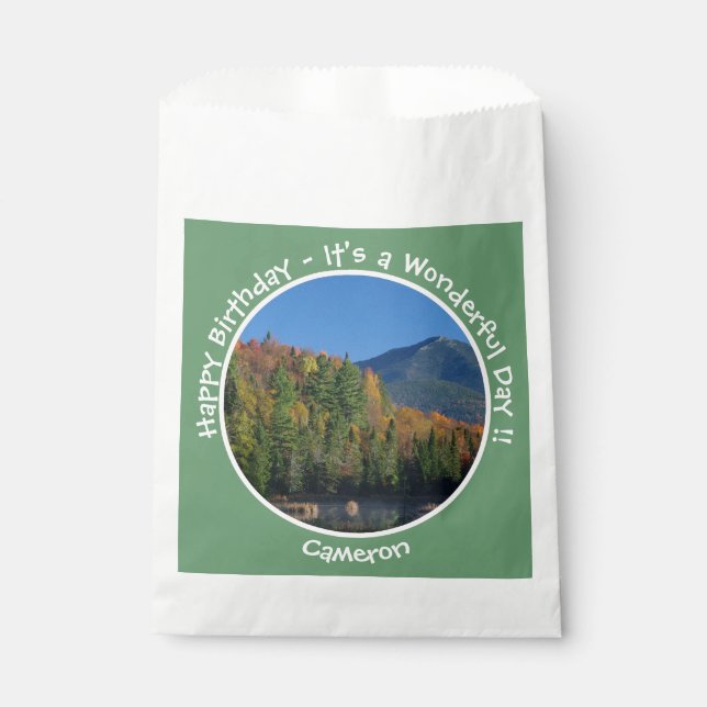 Bolsa De Papel Fiestas Whiteface Mountain, Adirondack Autumn (Anverso)