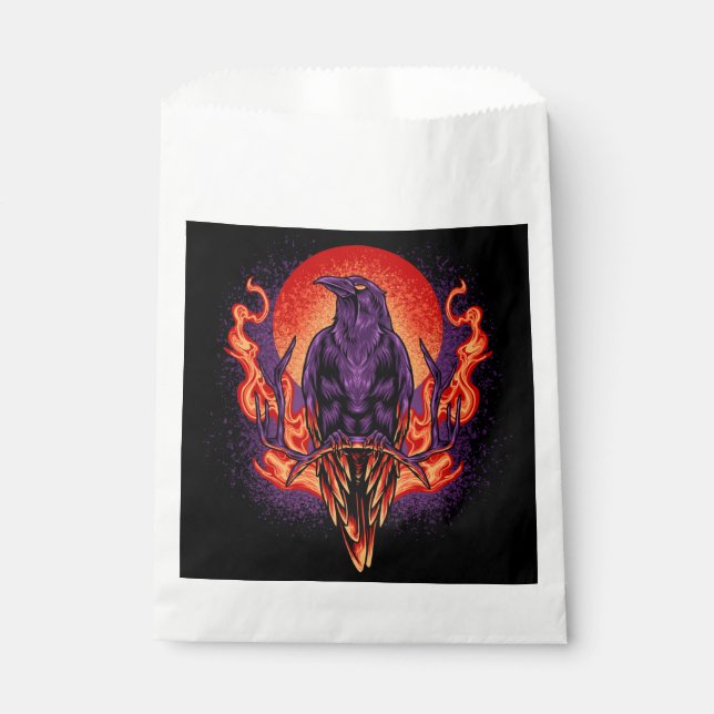 Bolsa De Papel Fila de Halloween y Luna (Anverso)