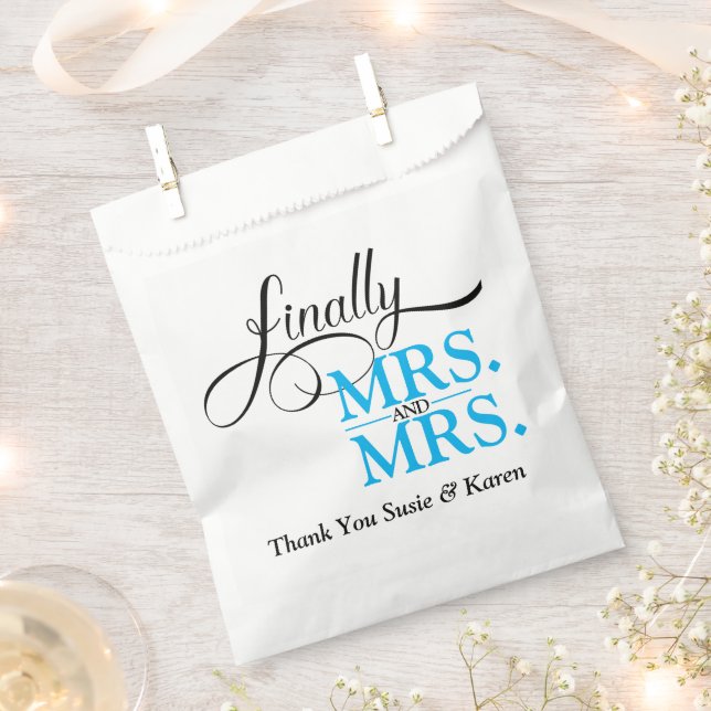 Bolsa De Papel Finalmente, la Sra. y la Sra. Wedding (Cortado)