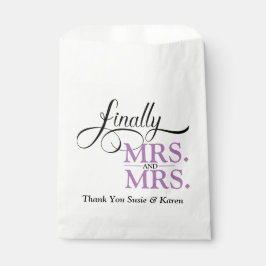 Bolsa De Papel Finalmente, la Sra. y la Sra. Wedding