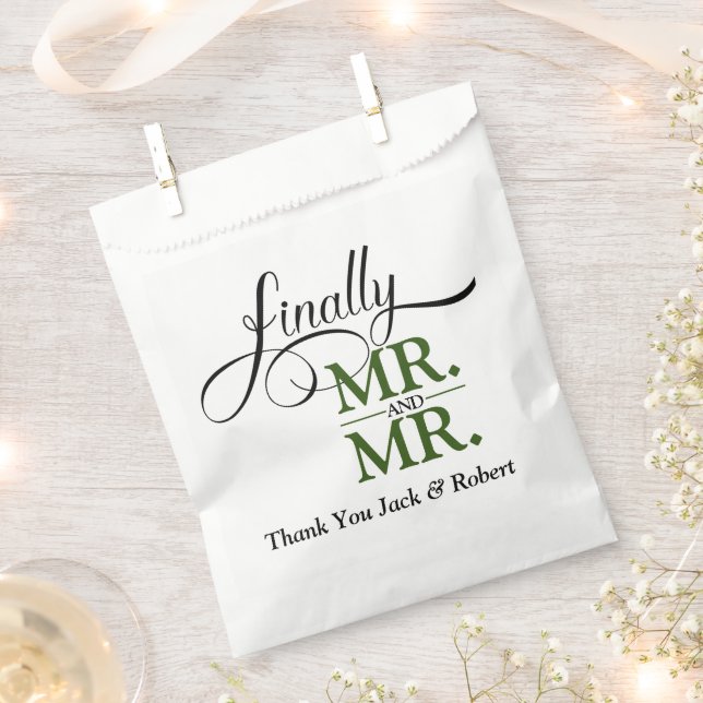 Bolsa De Papel Finalmente Sr. y Sr. Wedding Reception (Cortado)