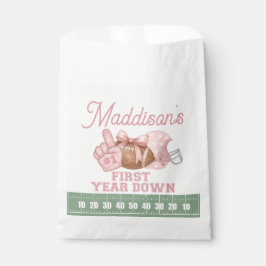 Bolsa De Papel FIRST year down, Football Birthday, ONE