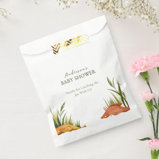 Bolsa De Papel Fishing Reel Excited Little Fisherman Baby Shower  (Sellado)
