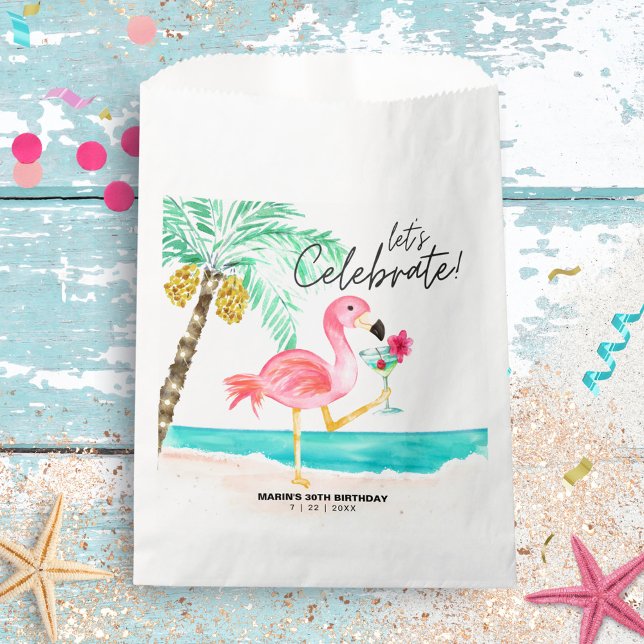 Bolsa De Papel Flamingo Beach Fiesta (Subido por el creador)