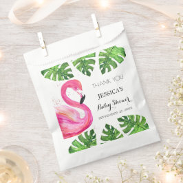 Bolsa De Papel Flamingo Tropical deja el favor del partido Baby S