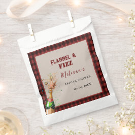 Bolsa De Papel Flannel & fizz invierno ducha de novia roja y negr