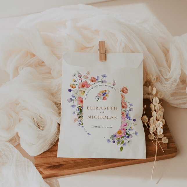Bolsa De Papel Flirty Floral Meadow | Boda de verano (Subido por el creador)