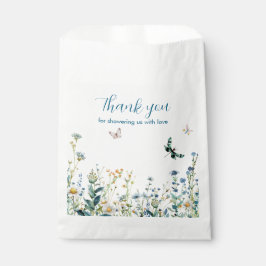 Bolsa De Papel Flor azul y verde