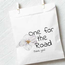 Bolsa De Papel Flor blanca moderna, Uno para el camino, gracias