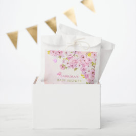 Bolsa De Papel Flor de cerezo acuarela es un Baby Shower Chica