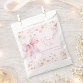 Bolsa De Papel Flor de flores silvestres rosadas de Rubor en flor