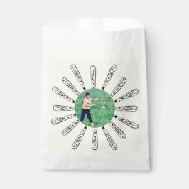 Bolsa De Papel Flor de foto de bola de softbol