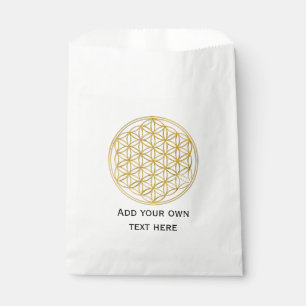 Bolsa De Papel Flor de vida / Blume des Lebens - oro