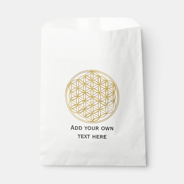 Bolsa De Papel Flor de vida / Blume des Lebens - oro (Anverso)