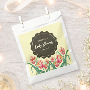 Bolsa De Papel Flor flor de tulipanes amarillos Baby Shower