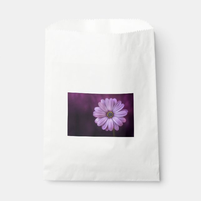 Bolsa De Papel Flor morada en flor (Anverso)