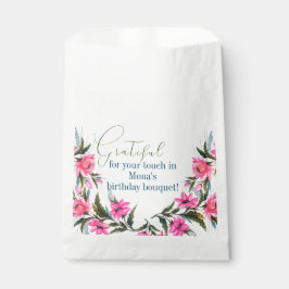 Bolsa De Papel Flor rosa