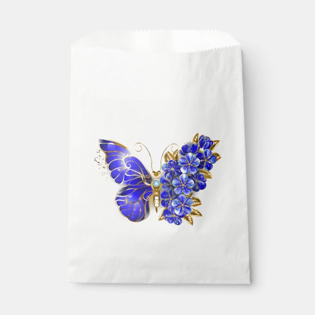 Bolsa De Papel Flor Sapphire Mariposa (Anverso)