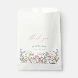 Bolsa De Papel Flor silvestre Baby Shower Favor Bags Floral Chica
