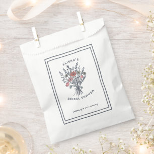 Bolsa De Papel Flor silvestre Bouquet Rustic Whimsical Bridal Sho