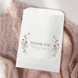 Bolsa De Papel Flor silvestre de agua bohemia Ducha nupcial