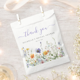 Bolsa De Papel Flor silvestre ducha de novia