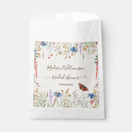 Bolsa De Papel Flor silvestre pradera mariposa ducha de novia