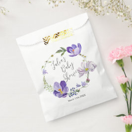 Bolsa De Papel Flor silvestre Violet Baby Shower