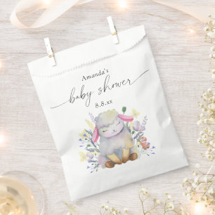 Bolsa De Papel Flor silvestre y cordero - Baby shower
