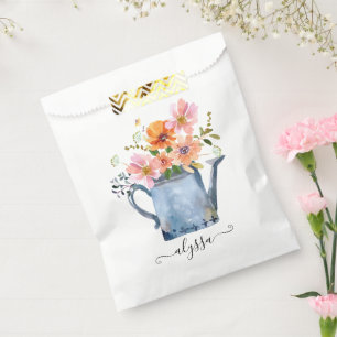 Bolsa De Papel Floral acuarela pintada a mano